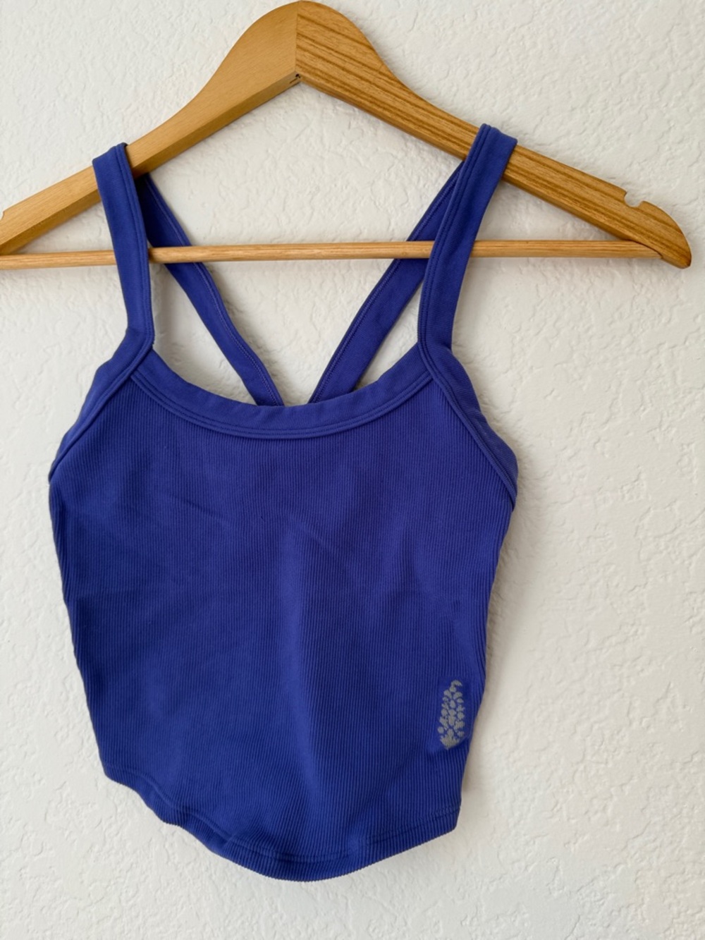 FP Movement by Free People Ribbed Knot-Back Tank in Royal Purple